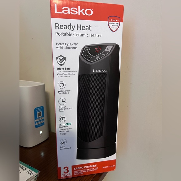 Lasko Ready Heat Black Tower Heater- 1500 W, 14 inches - Picture 2 of 4